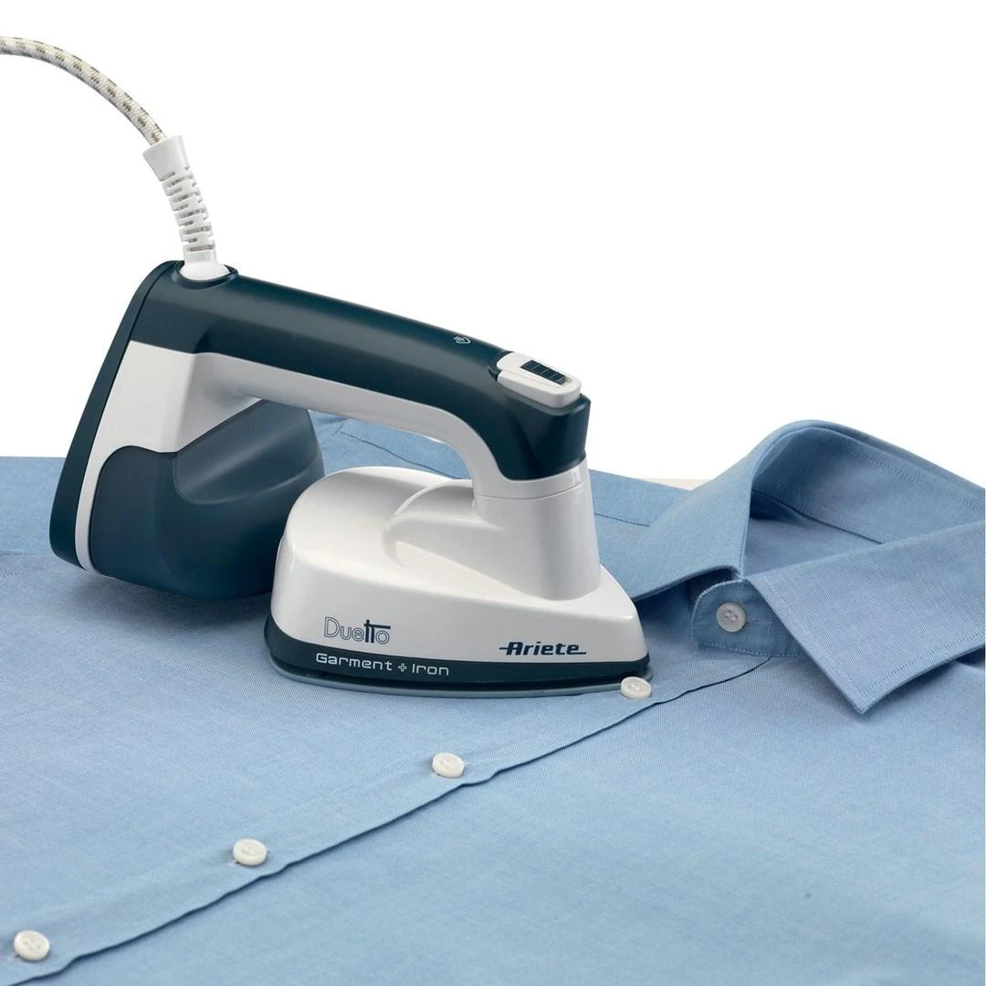 Garų valiklis Ariete Duetto Garment + Lygintuvas 6246 (1000W, mėlynos spalvos)
