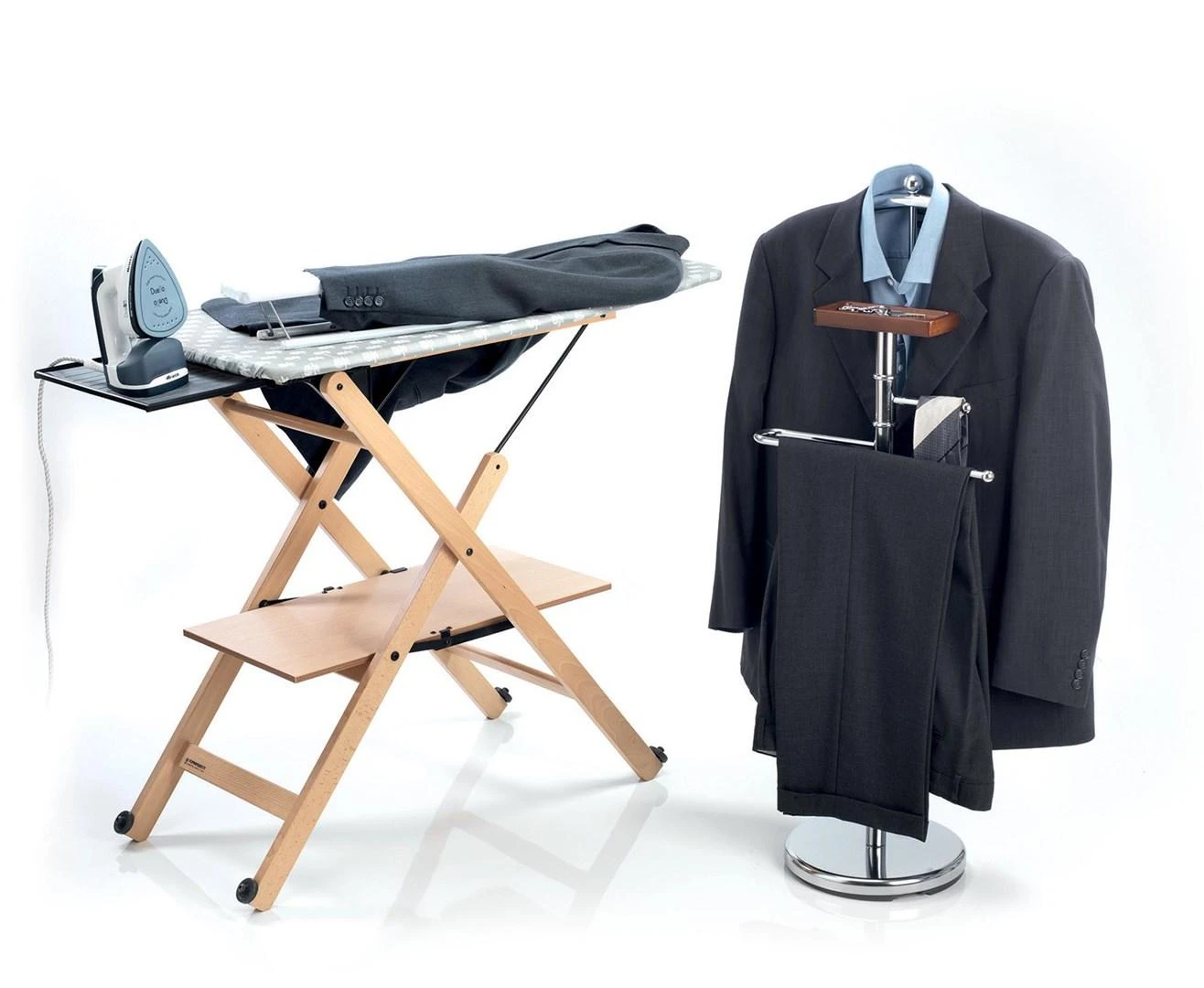 Garų valiklis Ariete Duetto Garment + Lygintuvas 6246 (1000W, mėlynos spalvos)