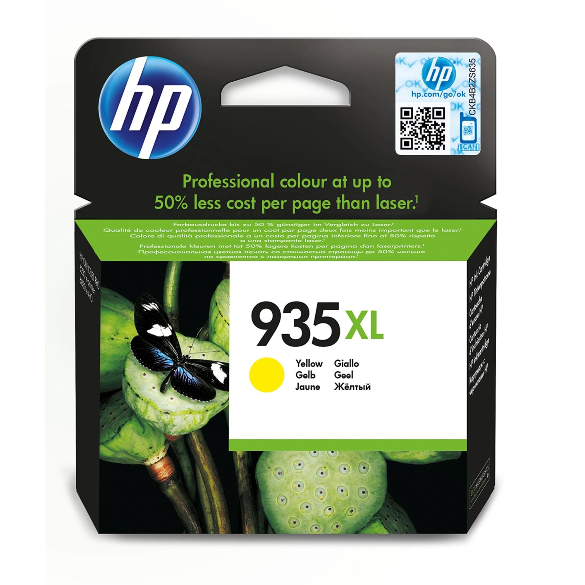 Hewlett Packard (HP) HP C2P26AE rašalo kasetė, Nr. 935XL, geltona, didelės talpos