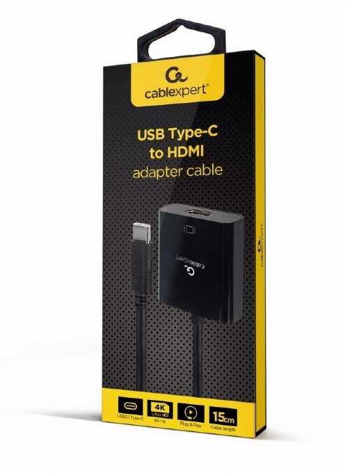 Gembird Adapteris USB-C į HDMI 4k 60hz kištukas (lizdas), 15 cm