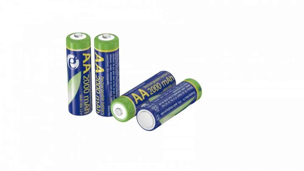 Gembird Įkraunamos AA baterijos (paruoštos naudoti), 2000 mAh, 4 vnt. pakuotėje