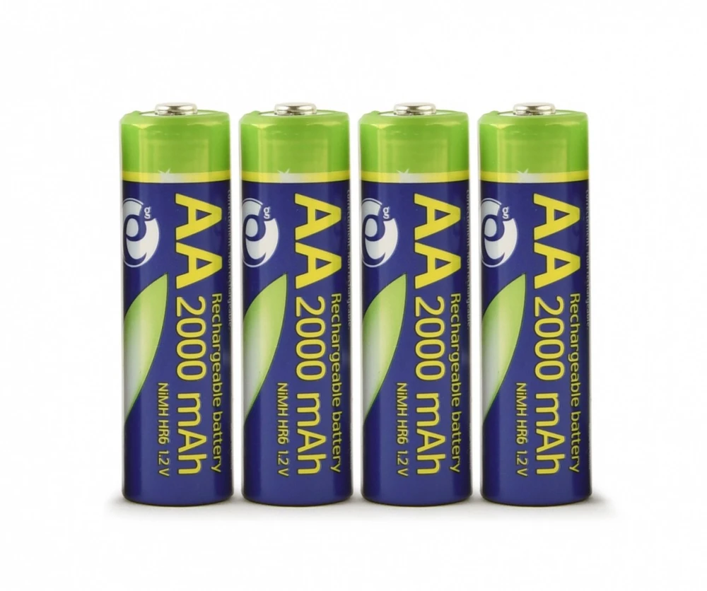 Gembird Įkraunamos AA baterijos (paruoštos naudoti), 2000 mAh, 4 vnt. pakuotėje