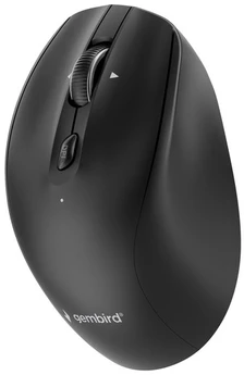 Gembird MUSW2-6B-02 Dual-mode belaidė pelė (2.4G + BT), 2400 DPI, 6-button, juodas