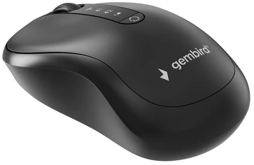 Gembird MUSW2-4B-01 Dual-mode belaidė pelė (2.4G + BT), 1600 DPI, 4-button, juodas