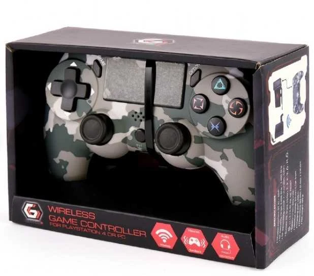 Gembird Belaidis žaidimų pultas, suderinamas su „PlayStation 4“ ir asmeniniu kompiuteriu, kamufliažinis
