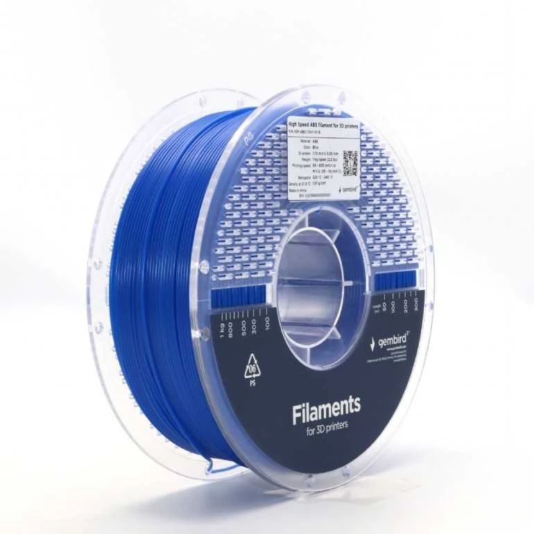 Gembird GEMBIRD Filament ABS High Speed Mėlyna 1 75 mm 1kg