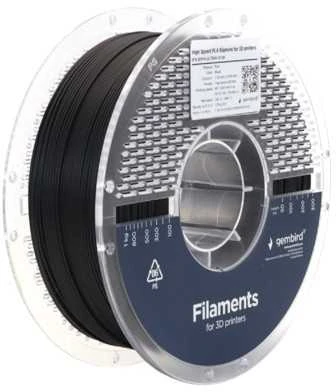 Gembird High Speed PLA Filament 1.75mm 1kg juoda - 3DP-PLA1.75HY-01-BK