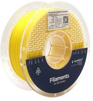 Gembird GEMBIRD Filament PLA High Speed geltona 1 75 mm 1kg