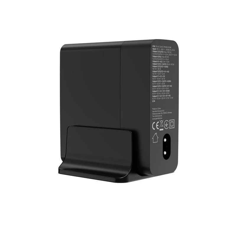 GEMBIRD 5-port 140 W GaN USB fast charger juodas