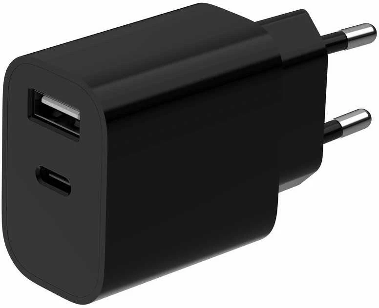 Gembird 2 prievadų universalus USB įkroviklis (A+C), 2,4 A | TA-UC-2AC12-01-BK