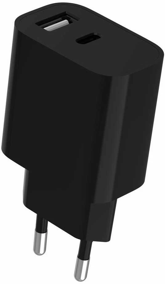 Gembird 2 prievadų universalus USB įkroviklis (A+C), 2,4 A | TA-UC-2AC12-01-BK