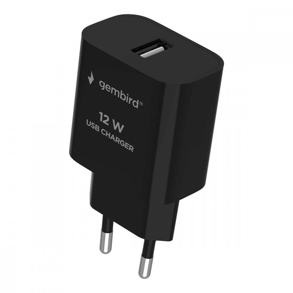 Gembird USB-A 5V 2.4 A juoda