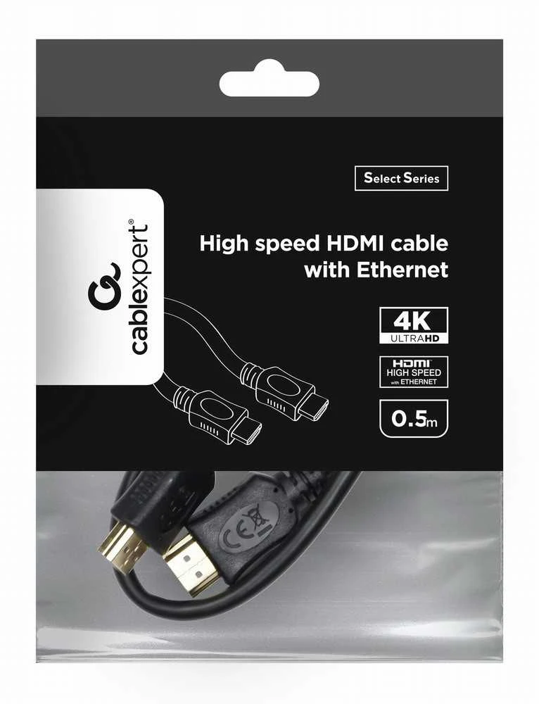 GEMBIRD HDMI V2.0 kištukinis kabelis High Speed Ethernet CCS 0,5 m
