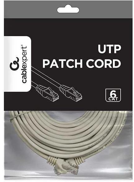 GEMBIRD PP6U-15M Grmbird UTP Cat6 Patch laidas, pilka, 15 m