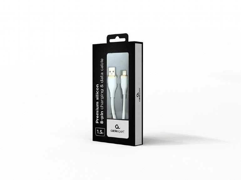KABELIO ŽAIBAS Į USB2 1.5M/CC-USB2S-AM8PM-1.5M-W GEMBIRD