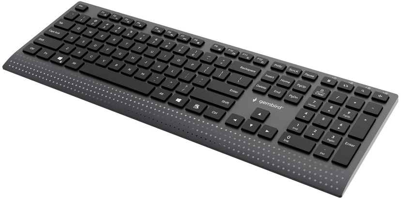 Gembird KB-MCH-06 Slim su laidu multimedia klaviatūra with Type-C adapter, US išdėstymas, juodas