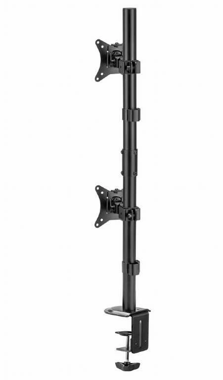 GEMBIRD reguliuojamas 2 ekranų vertikalus stalo laikiklis 17-32 colių 9kg