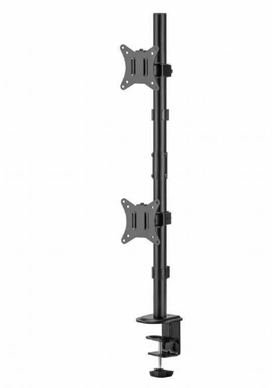 GEMBIRD reguliuojamas 2 ekranų vertikalus stalo laikiklis 17-32 colių 9kg