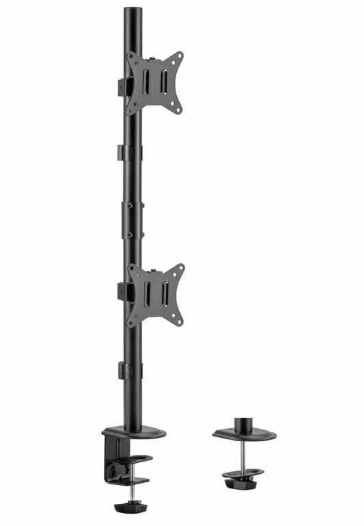 GEMBIRD reguliuojamas 2 ekranų vertikalus stalo laikiklis 17-32 colių 9kg