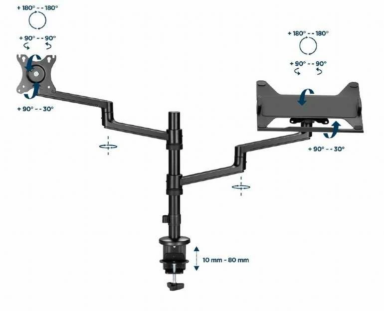 Gembird Laikiklis do monitora max 27'' i laptop do 17''