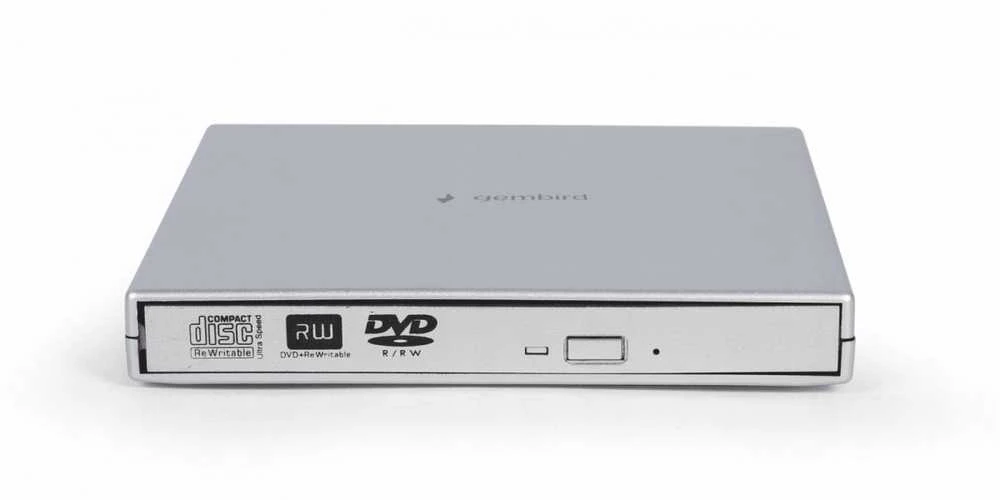 Kietasis diskas Gembird DVD-USB-021-SV External USB DVD drive, sidabrinis