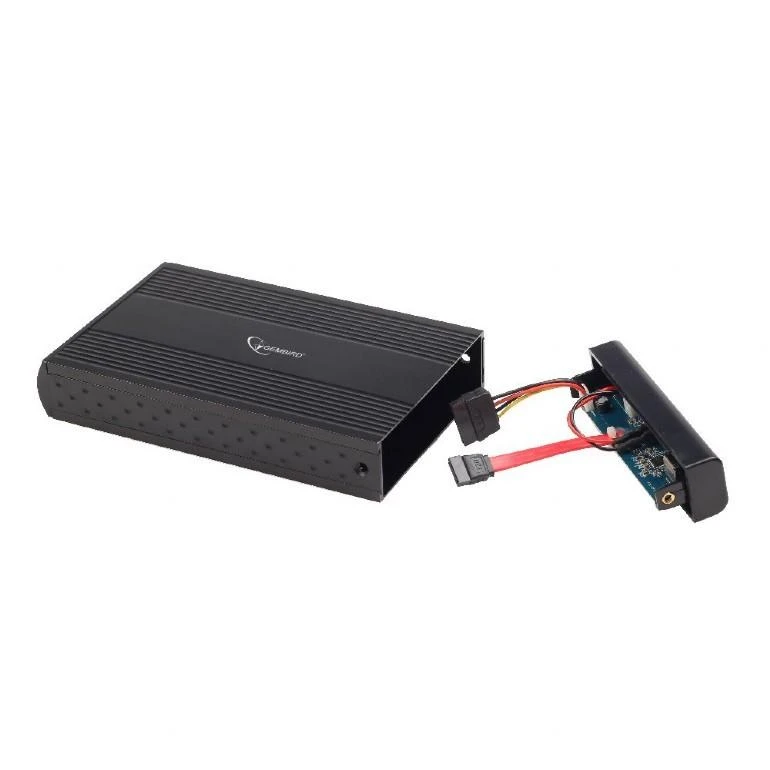 GEMBIRD EE3-U3S-3 HDD external enclosure for 3.5inch SATA - USB 3.0 Aliuminio Juodas