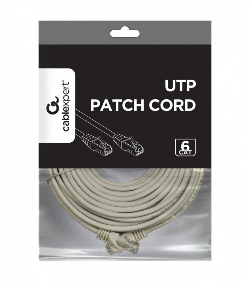 GEMBIRD PP6U-20M UTP Cat6 Patch cord pilka 20m