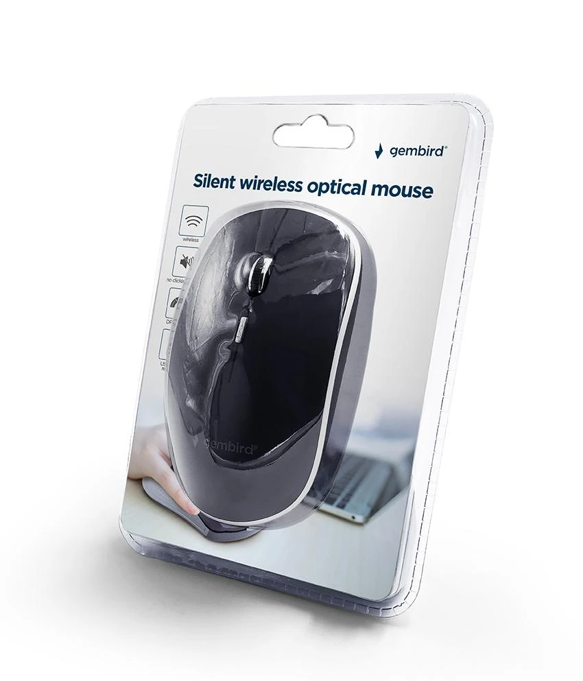 Gembird | Silent Optinė belaidė pelė | MUSW-4BS-01 | Optinė pelė | USB | Juodas
