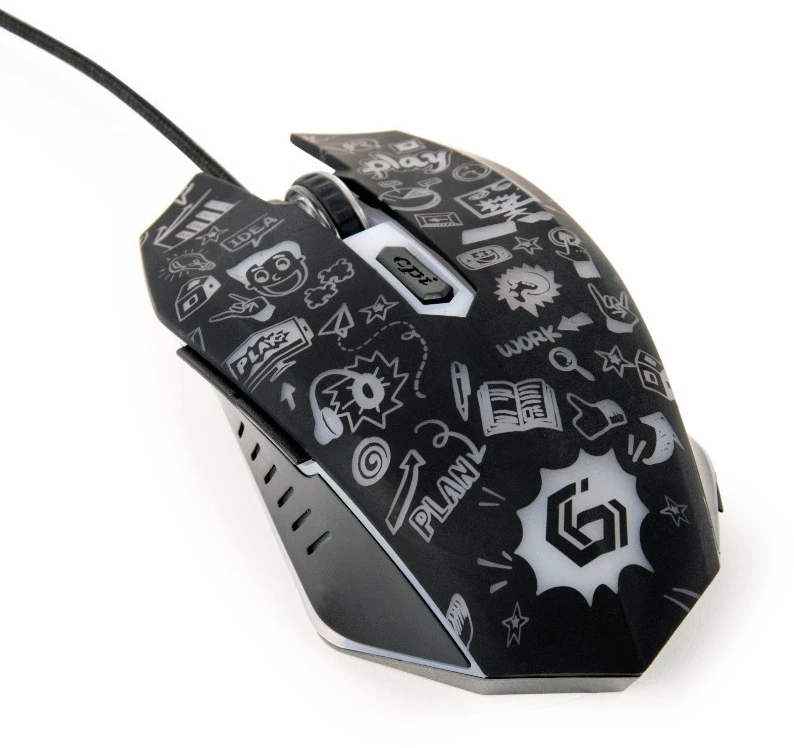 GEMBIRD MUS-6B-GRAFIX-01 6-button optical LED pelė juodas