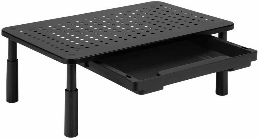 Gembird MS-TABLE-D-01 reguliuojamas monitoriaus stovas su stalčiumi (stačiakampis)