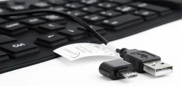 Gembird Silikoninė vandeniui atspari usb klaviatūra su otg funkcija juoda