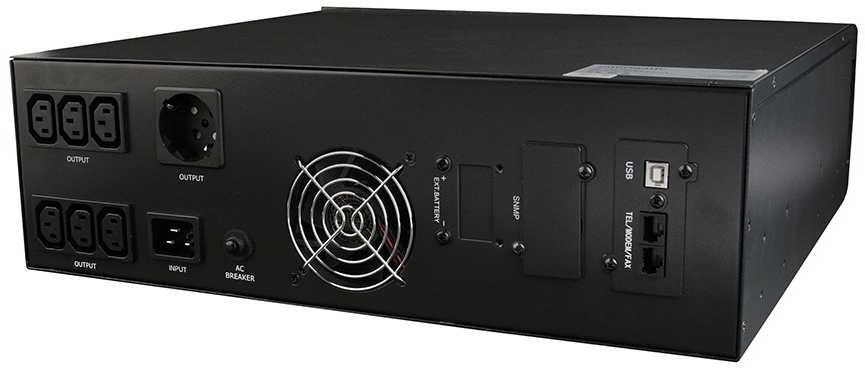 UPS Energenie-Gembird RACK 19'' 3.4U,2000VA,Pure Sine,6xIEC,1xSchuko230V,LCD
