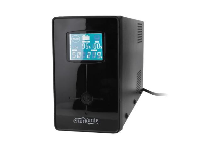 Gembird Energenie | UPS su USB ir LCD ekranu, Juodas | 850 VA | 220 V