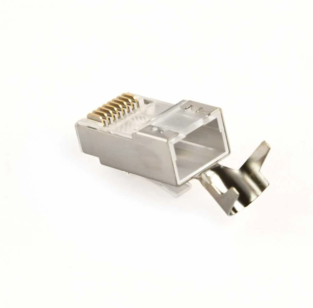 GEMBIRD Shielded modular CAT7 pass-through type plug 15u auksinis plated 50 pcs per bag