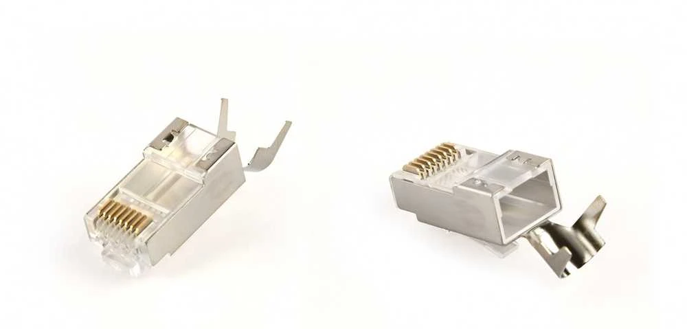 GEMBIRD Shielded modular CAT7 pass-through type plug 15u auksinis plated 50 pcs per bag