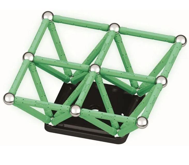 Šviečiantys perdirbti magnetiniai blokeliai 60 vienetų GEOMAG GEO-338