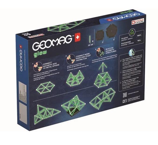 Šviečiantys perdirbti magnetiniai blokeliai 60 vienetų GEOMAG GEO-338
