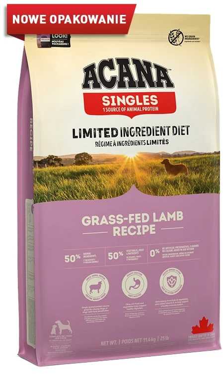 Acana Grass-Fed Lamb Dog sausas maistas šunims su ėriena 11,4 kg