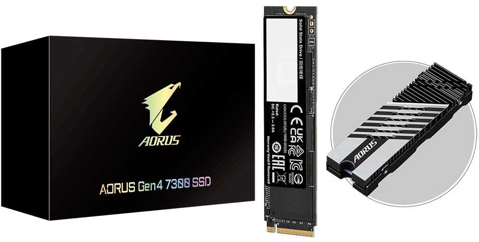 SSD diskas Gigabyte AORUS 7300 2 TB M.2 NVMe Gen4 7300/6850 MB/s