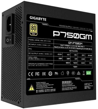 Gigabyte P750GM 750 W maitinimo šaltinis (GP-P750GM)