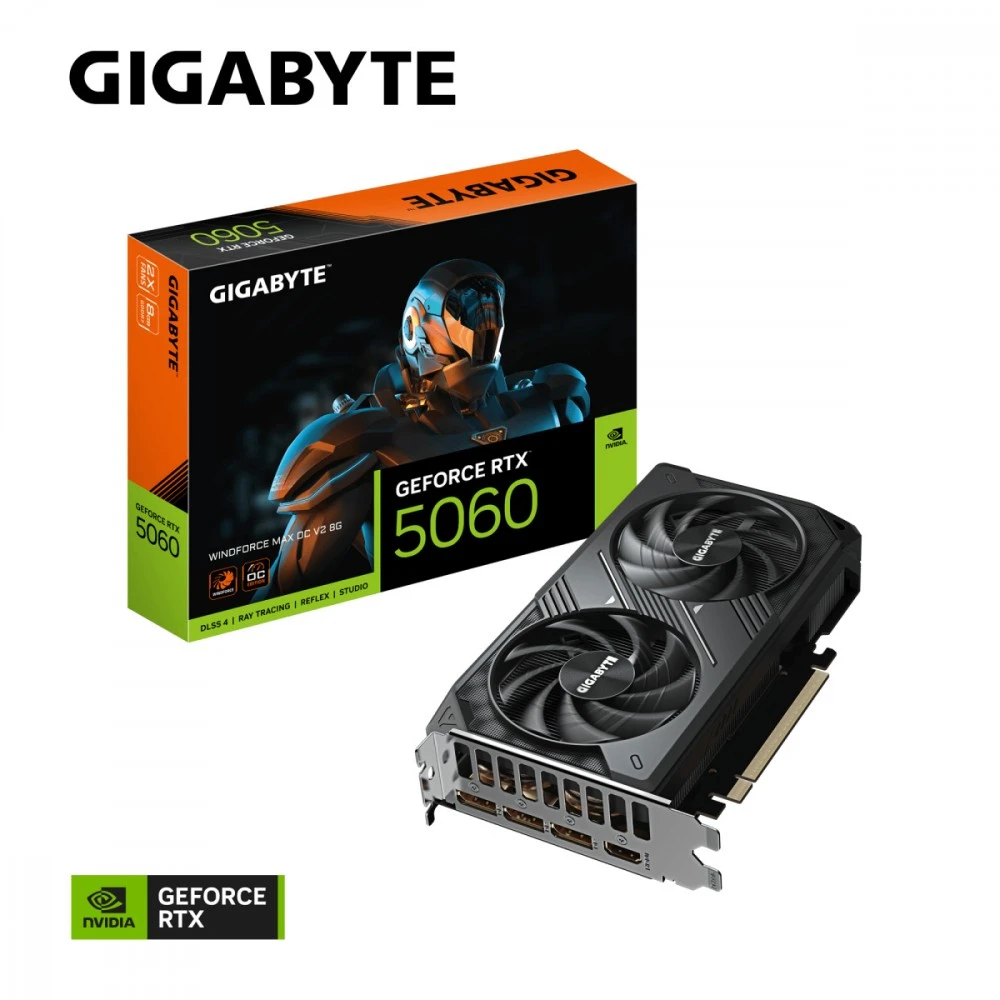Vaizdo plokštė GIGABYTE GeForce RTX 5060 WINDFORCE MAX OC V2 8G | Gigabyte