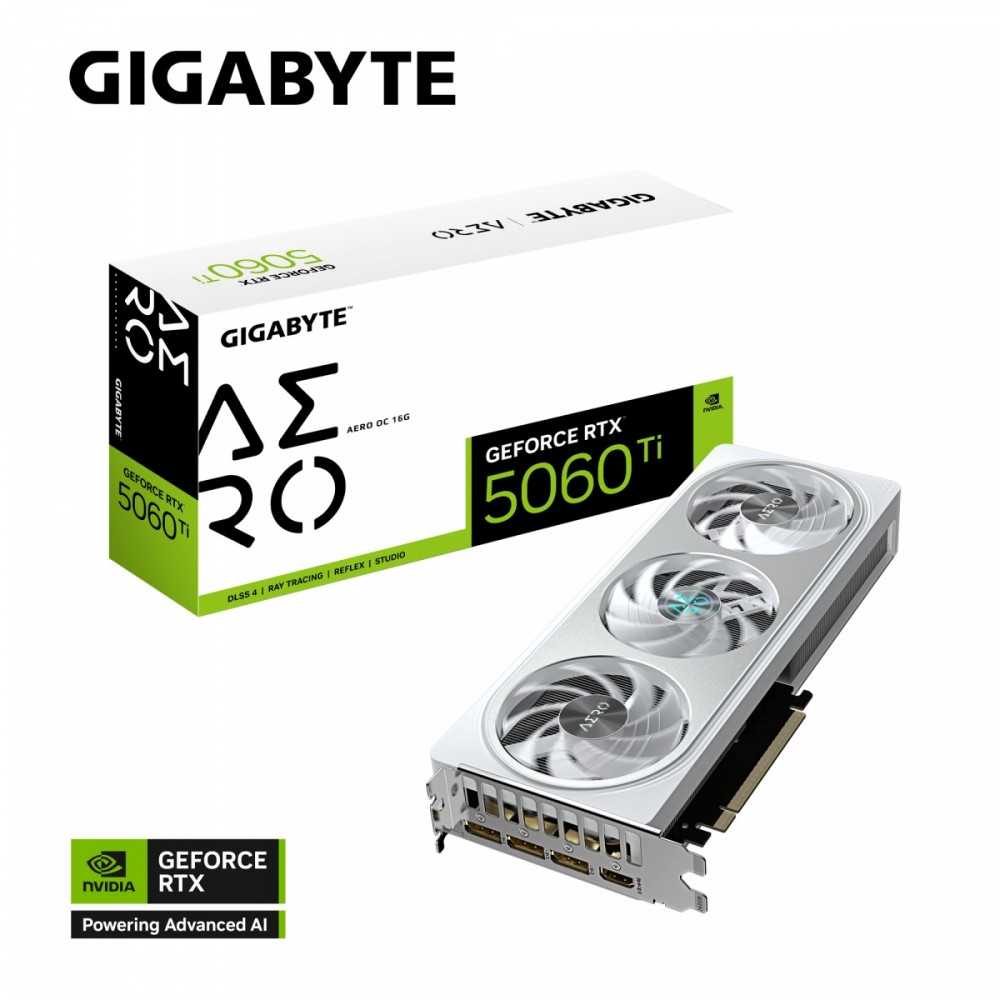 Vaizdo plokštė Gigabyte GeForce RTX 5060 Ti AERO OC 16GB DLSS 5
