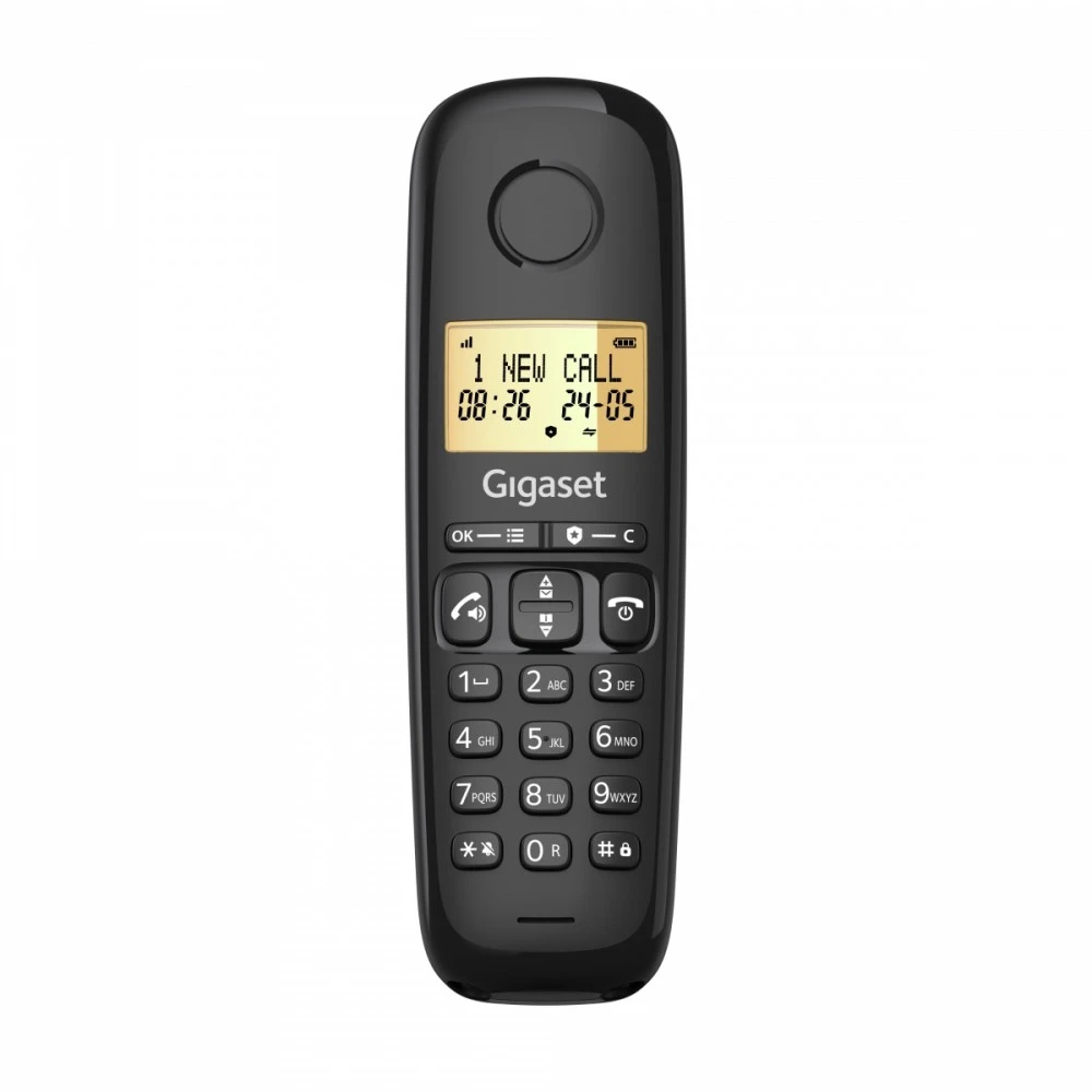Gigaset Telefonas DECT analog Basic 100 DUO juoda