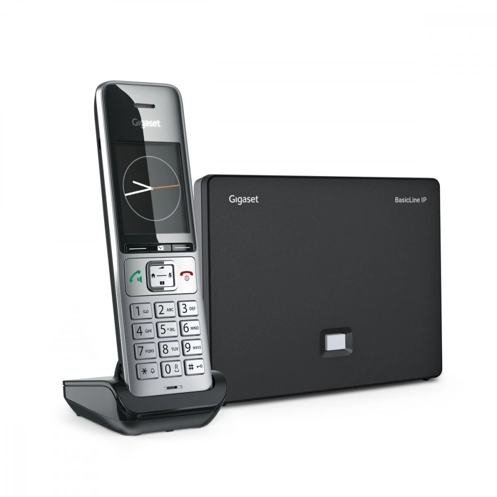 GIS Gigaset BasicLine IP + COMFORT 500HX DECT telefonas Skambintojo ID Juoda, Sidabras