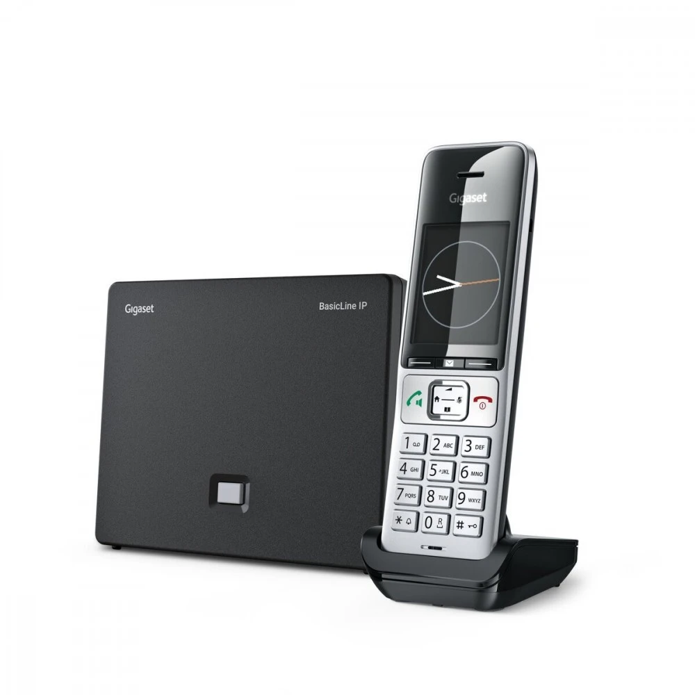 GIS Gigaset BasicLine IP + COMFORT 500HX DECT telefonas Skambintojo ID Juoda, Sidabras