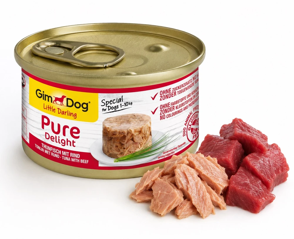 GMC GIMDOG Little Darling Pure Delight Tuna with jautiena – drėgnas ėdalas šunims – 85g