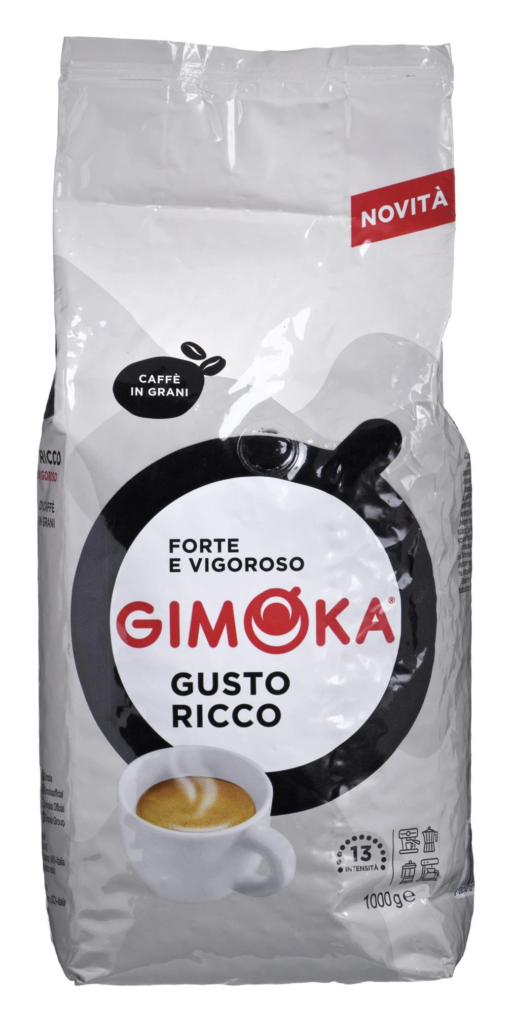 Kava Gimoka Gusto Ricco 1kg pupelių