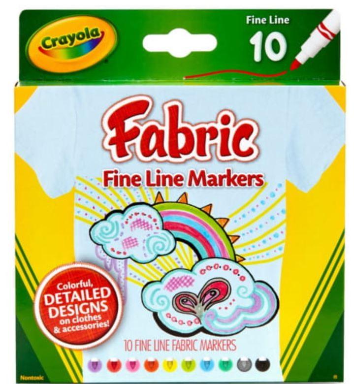 Crayola, Inc. Flomasteriai audiniams, 10 vnt.