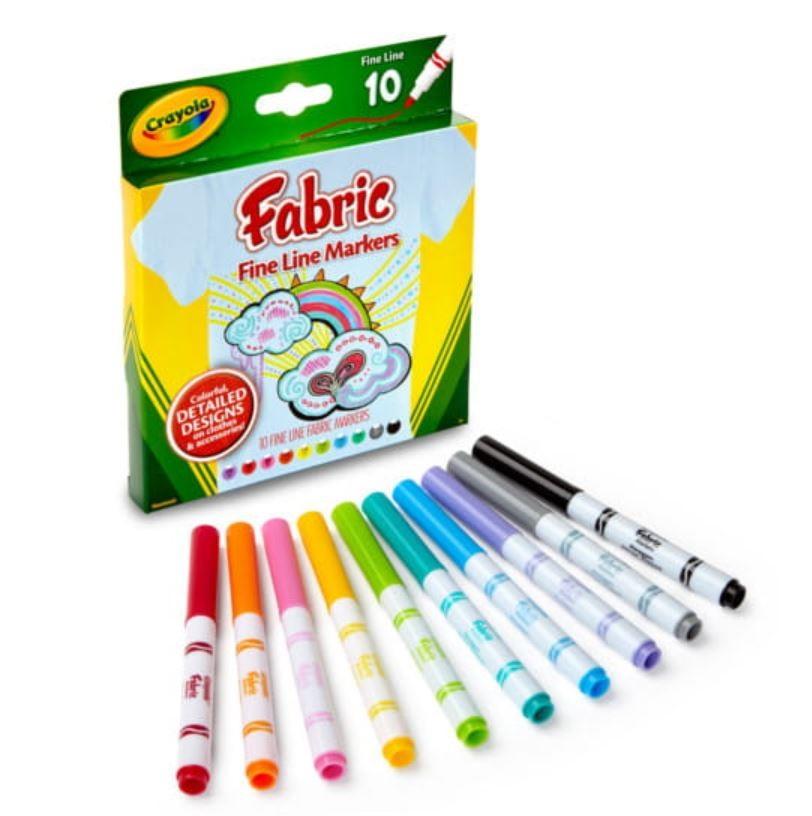 Crayola, Inc. Flomasteriai audiniams, 10 vnt.