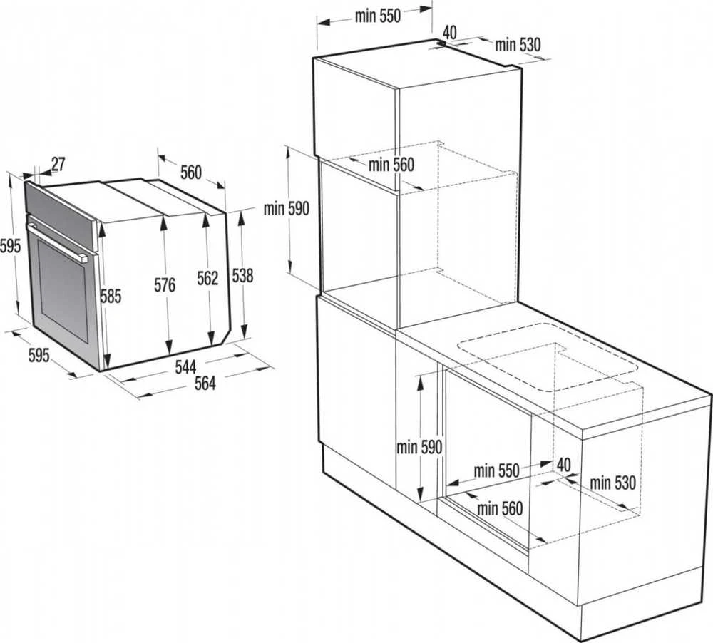 Įmontuojama Orkaitė Gorenje BSA6737E15BG